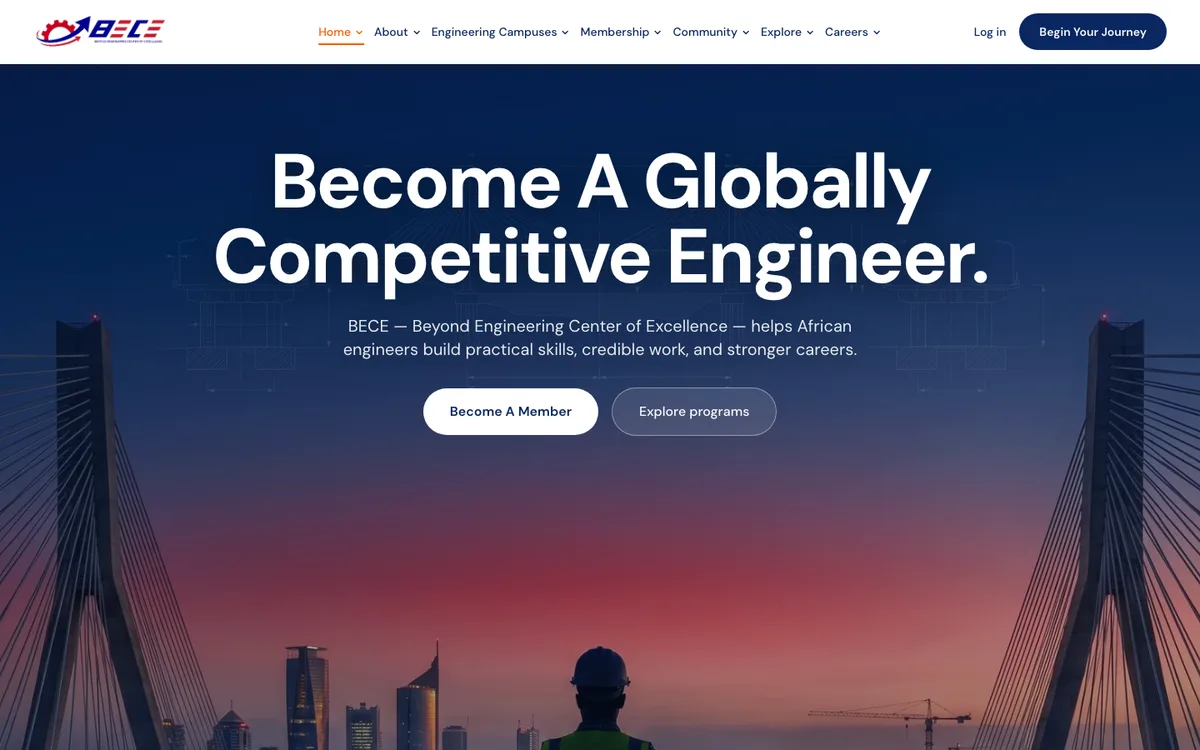 BECE Africa website preview by Technetium Kenya