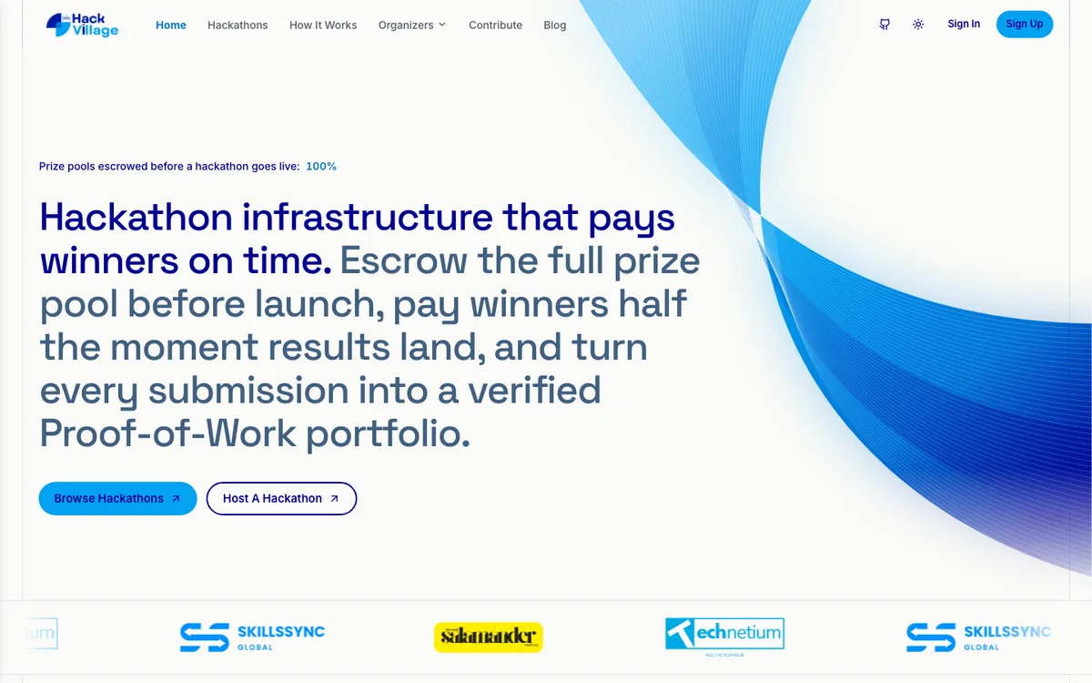 HackVillage website preview by Technetium Kenya