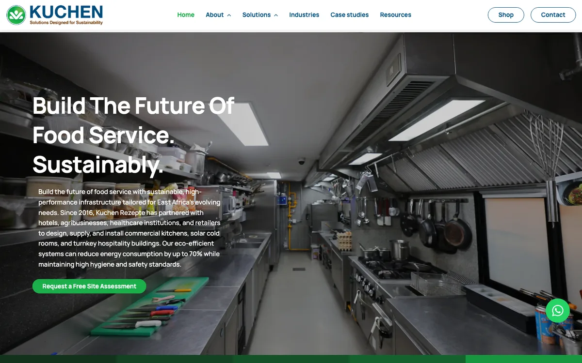Kuchen Rezepte Ltd website preview by Technetium Kenya